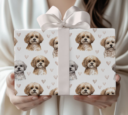 Softsnout Bloom – Peekapoo love wrapping paper