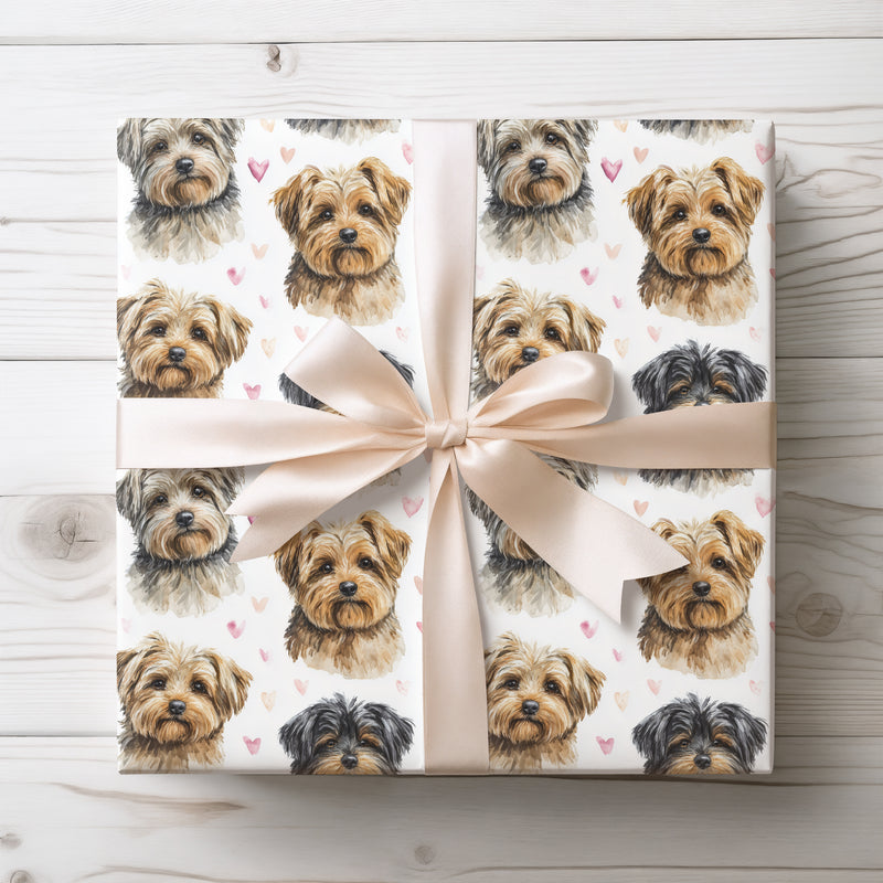 Velour Paws – Yorkipoo love wrapping paper