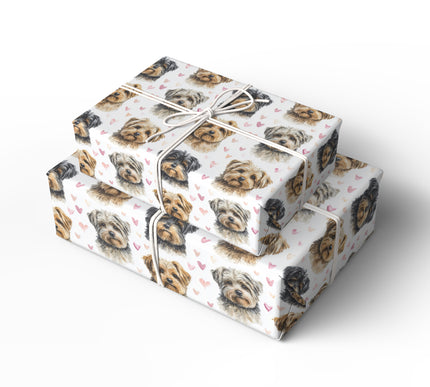 Velour Paws – Yorkipoo love wrapping paper