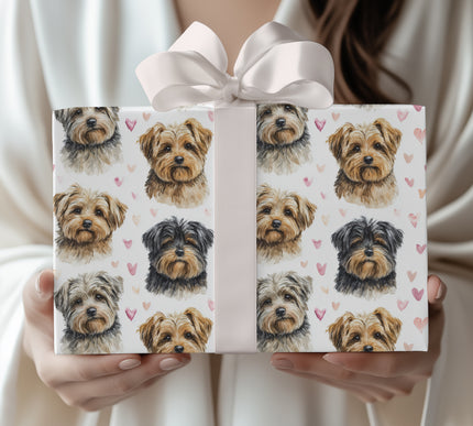 Velour Paws – Yorkipoo love wrapping paper