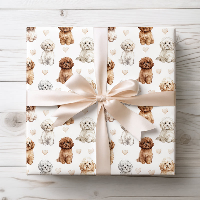 VelourPaws – Maltipoo love wrapping paper