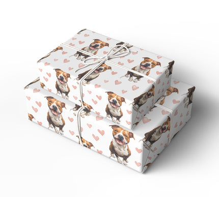 Velvet Bravado – Romantic American Bully Sitting wrapping paper