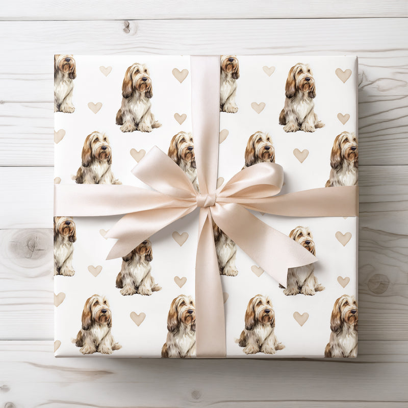 Velvet Wanderpaw – Petit Basset Griffon Vendeen love wrapping paper