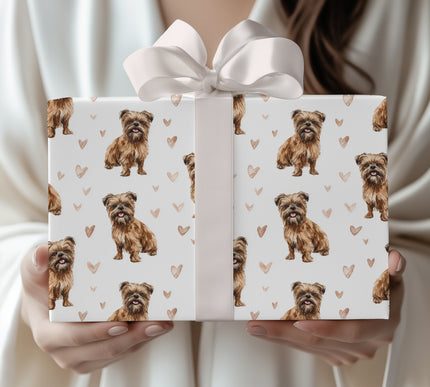 Velvet Whiskerfall – Brussels Griffon love wrapping paper