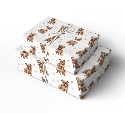 Velvet Whiskerfall – Brussels Griffon love wrapping paper