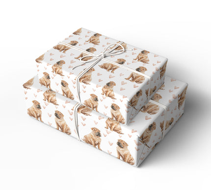 Wrinklelove Charm – Shar Pei love wrapping paper