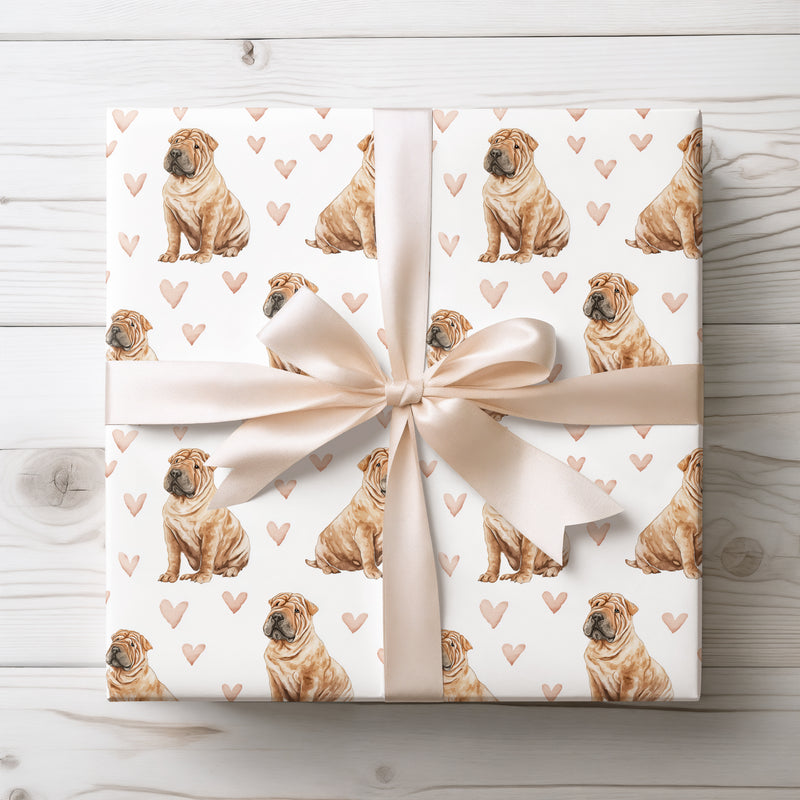 Wrinklelove Charm – Shar Pei love wrapping paper