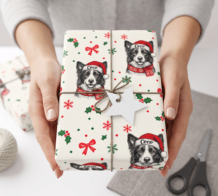 Bailey’s Merry Christmas – Personalized Pet Christmas Wrapping Paper