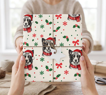 Bailey’s Merry Christmas – Personalized Pet Christmas Wrapping Paper