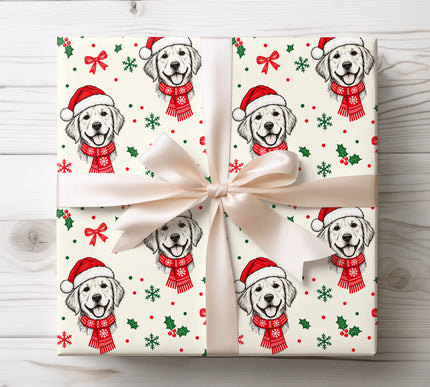 Make holiday gifts extra special with personalized Labrador Retriever Christmas wrapping paper! Featuring a festive dog sketch wearing a Santa hat and snowflake scarf, this custom gift wrap can be personalized with your own dog or cat. Perfect for pet lovers, Christmas presents, and unique holiday surprises.
