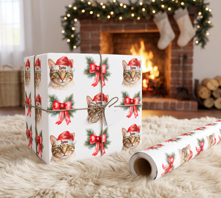 Evergreen Paws - Personalized Christmas Pet Wrapping Paper