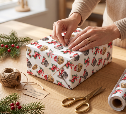 Evergreen Paws - Personalized Christmas Pet Wrapping Paper