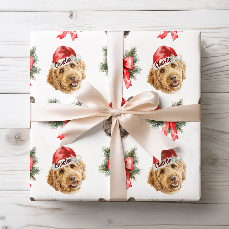Evergreen Paws - Personalized Christmas Pet Wrapping Paper