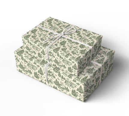 Evergreen Village - Vintage Winter Wonderland Wrapping Paper