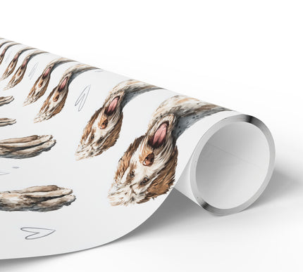 Cloudpaws Charm – Barbet watercolor hearts wrapping paper
