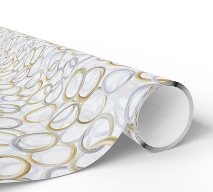RingTide – Watercolor Gold and Silver Wedding Rings on White Wrapping Paper