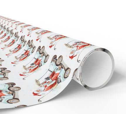 FestiRide – Santa Driving Golf Buggy Wrapping Paper