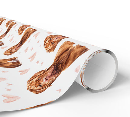 Velvetmast Love – Dogue de Bordeaux Heart Watercolor wrapping paper
