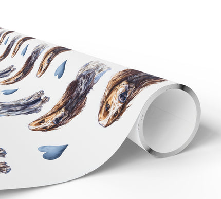 Silkear Meadow – English Cocker Spaniel hearts wrapping paper