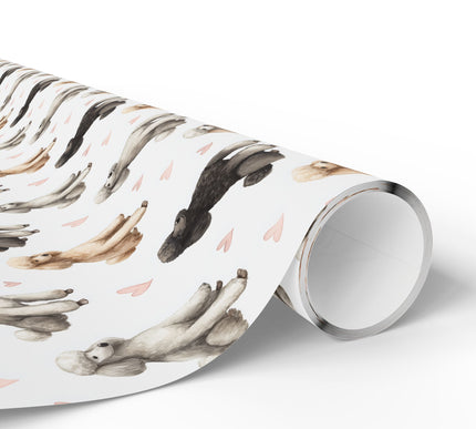 Cloudlace Romance – Standard Poodle love wrapping paper
