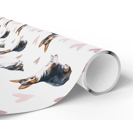 Hearthuddle – Cardigan Welsh Corgi hearts wrapping paper