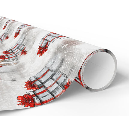 Fawnveil – Baby Deer with Red Scarf Christmas Wrapping Paper