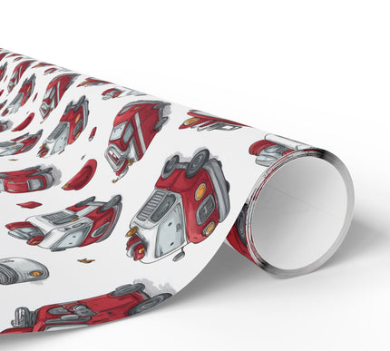 Blazewheel – Cute Cartoon Fire Truck Pattern Wrapping Paper