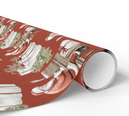 Santa’s Serenade - Santa Playing Piano Wrapping Paper