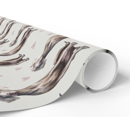 Silversoul Romance – Weimaraner love wrapping paper