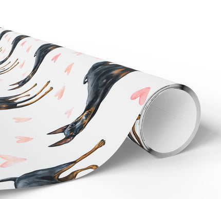 Heartguard Noir – Manchester Terrier love pattern wrapping paper