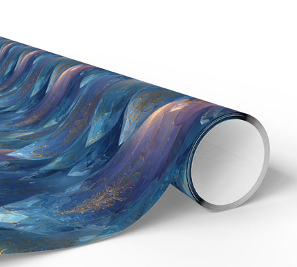 Crystalspire Frostbound - Ice Crystals Pattern Wrapping Paper