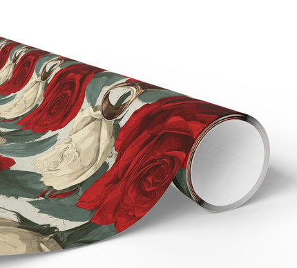 Eternal Rose Promises – Classic Wedding Bands Wrapping Paper
