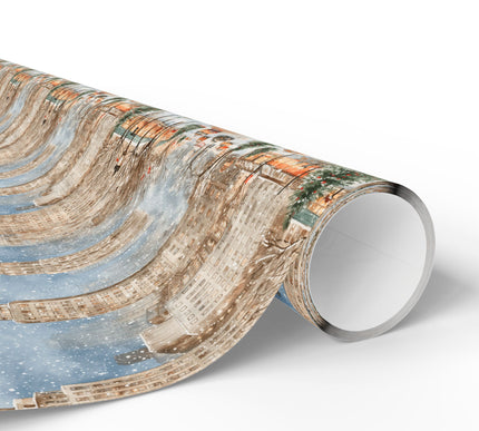 Holiday Avenue – Vintage NYC Snow Road Wrapping Paper