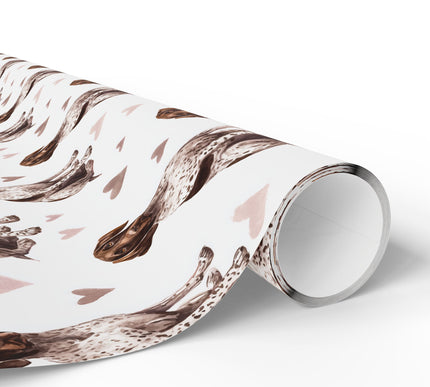 Softtrail Poise – German Shorthaired Pointer watercolor hearts wrapping paper