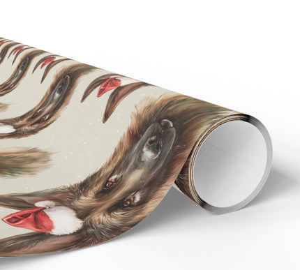 Shepherd’s Cheer - Festive German Shepherd Christmas Wrapping paper