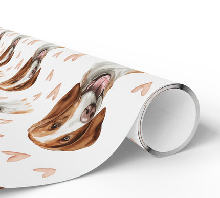 Soft Meadow Call – Romantic American Foxhound Portrait wrapping paper