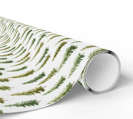 SylvaWhisper – Watercolor Green Pine Tree Christmas Wrapping Paper