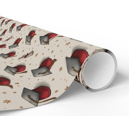 Gradora – Graduation Cap & Diploma Watercolor Wrapping Paper