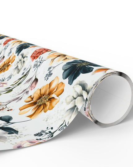 FloraMuse – Artistic botanical illustration of large garden flowers Wrapping Paper