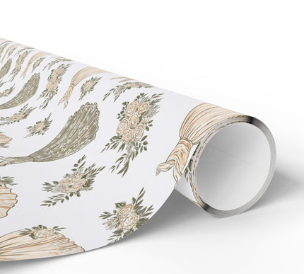 RoseGala – Romantic Dress Bouquet Wrapping Paper