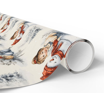 Snow Day Joy - Playful Winter Christmas Gift Wrap