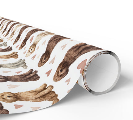 Cozy Curlhaven – Labradoodle Love Pattern wrapping paper