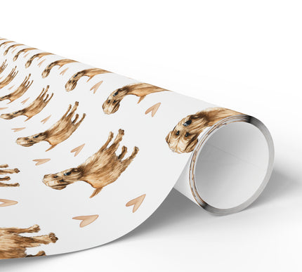 Golden Whisker Joy – Norfolk Terrier love wrapping paper