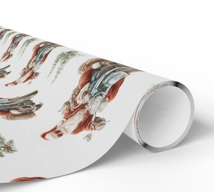 Frost Run - A Cool Santa On A Motorcycle Wrapping Paper