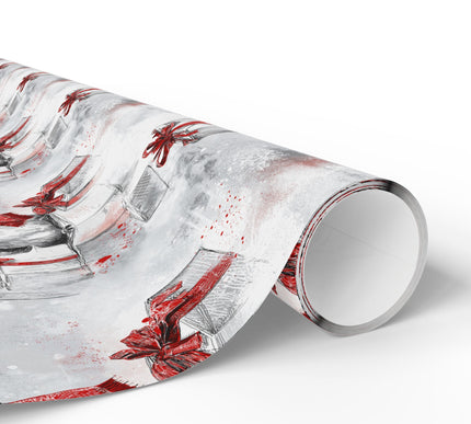 Squiraline – Red Scarf Squirrel Christmas Wrapping Paper
