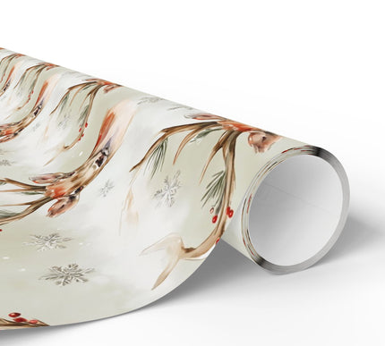 Frosthorn Enchant - Christmas Reindeer Wrapping Paper