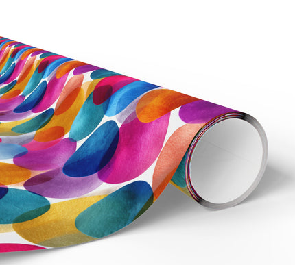 Confettica – Colorful Watercolor Confetti Circle Wrapping Paper
