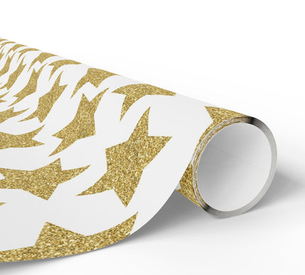 Twinkling Skies - Gold Star Pattern Wrapping Paper