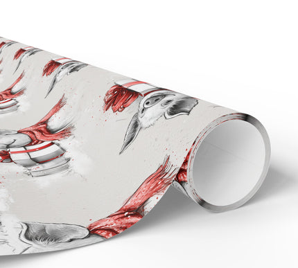 Snugglehoof – Cute Piglet with Holiday Presents Wrapping Paper