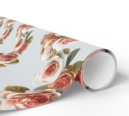 Eternal Blush - Rose Bouquet Wrapping Paper